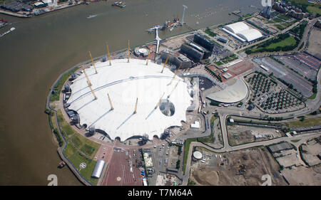 L'O2 arena, Greenwich, Londres a été prise à partir de l'air Banque D'Images