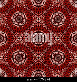 Rouge pierre précieuse transparente bohème mandala ornement motif background Illustration de Vecteur