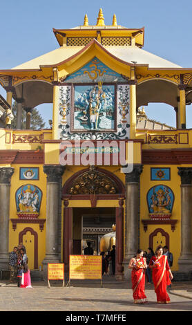 Entrée de Pashupatinath temple hindou dédié au Dieu Shiva, Vallée de Katmandou, Népal Banque D'Images