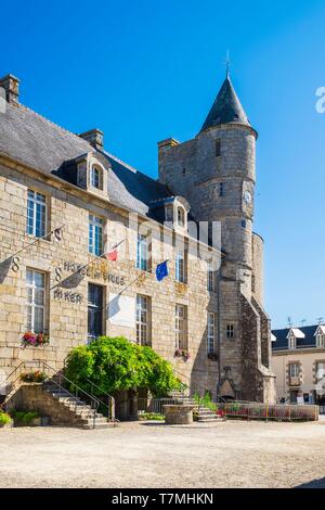 La France, Finistère, Pont l'Abbe, 14e siècle Barons du Pont château abrite l'hôtel de ville Banque D'Images