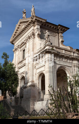 Santa Francesca Romana, précédemment connu sous le nom de Santa Maria Nova vue du Forum Romain ou Forum Romanum, (Italien : Foro Romano) Rome, Italie Banque D'Images