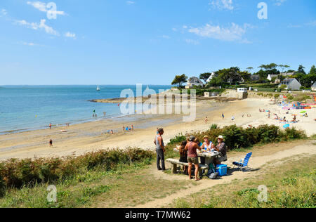 France, Morbihan, Golfe du Morbihan, Parc Naturel Régional du Golfe du Morbihan, la baie de Quiberon, presqu'île de Rhuys, Arzon, Port-Navalo Banque D'Images