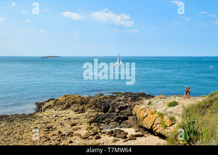 France, Morbihan, Golfe du Morbihan, Parc Naturel Régional du Golfe du Morbihan, la baie de Quiberon, presqu'île de Rhuys, Arzon, Port-Navalo Banque D'Images