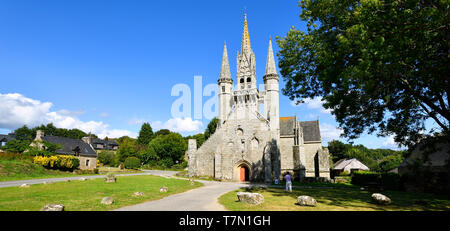 France, Morbihan, sur le Chemin de Saint Jacques, Le Faouet, St Fiacre chapelle du 15e siècle Banque D'Images