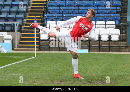 Les célébrités prendre part à un événement de soccer Sellebrity à Adams Park, High Wycombe. Avec : Dan Osborne Où : High Wycombe, Buckinghamshire, Royaume-Uni Quand : 07 Avr 2019 Crédit : John Rainford/WENN Banque D'Images