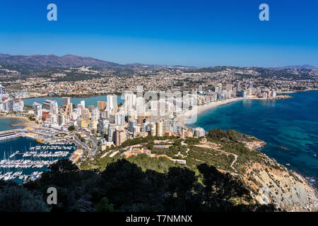 Mediterranean Resort Calpe près de Valence, Costa Blanca, Espagne Banque D'Images