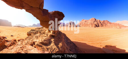 Le désert de Wadi Rum en Jordanie Banque D'Images