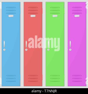 Des casiers colorés Illustration de Vecteur