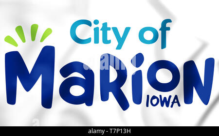 Joint 3D de Marion (Iowa), USA. 3D Illustration. Banque D'Images