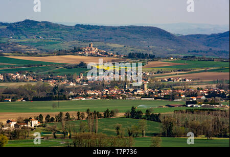 Villages de Montpeyroux et de la Sauvetat, plaine de Limagne, Puy de Dôme, Auvergne-Rhône-Alpes, France Banque D'Images