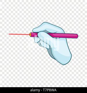 Procédure de chirurgie oculaire au laser, l'icône de style cartoon Illustration de Vecteur