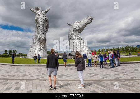 Falkirk, Ecosse, 2016, 27 juin : Kelpies par Andrew Scot. Ce sont les plus grandes sculptures équines. Banque D'Images