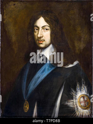 Portrait du roi Charles II d'Angleterre (1630-1685), peinture après Jan van den Hoecke, 17th siècle Banque D'Images