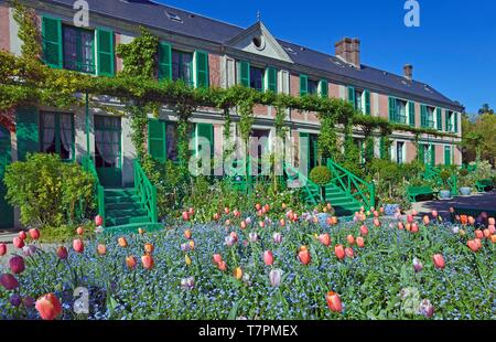 La France, l'Eure, Giverny, Claude Monet, fondation de la maison de Claude Monet et les jardins clos Normand Banque D'Images