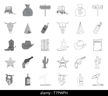 L'alcool,accessoires,nord,animal,badge,attributs,bandana,bouteille,bottes,cactus,cap,transport,collection,concept,cowboy,desert,design,dynamite,or,gun, chapeau icon,illustration,indian,cuir,,perte,mono contours,poster,ranch,salon,corde,set,sheriff,signer,crâne,star,,etat,Texas,symbole tumbleweed vecteur,voudrions,ouest,ouest,whisky,wigwam,sauvages vecteurs vecteur sauvage , Illustration de Vecteur