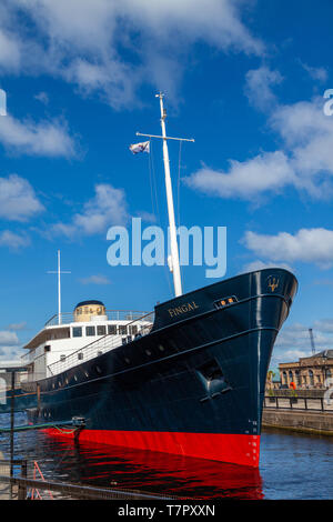 Fingal, un luxueux hôtel flottant amarré à Leith, Édimbourg, Écosse Banque D'Images