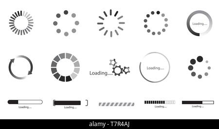 Collection d'icônes de préchargement Illustration de Vecteur