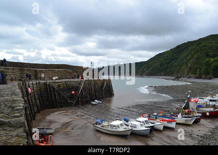 Port de Clovelly, Clovelly, Devon, Royaume-Uni Banque D'Images