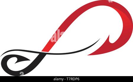 L'Infini crochet symbolique et le logo vector icône Illustration de Vecteur
