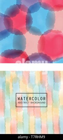 Modèle vectoriel avec rayures aquarelle Illustration de Vecteur
