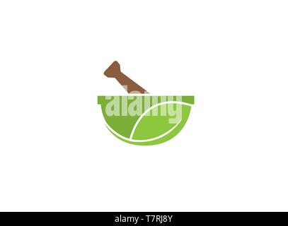 Pharmacie bio et naturels fiche logo design, logo design illustration icône médicaments sur fond blanc Illustration de Vecteur