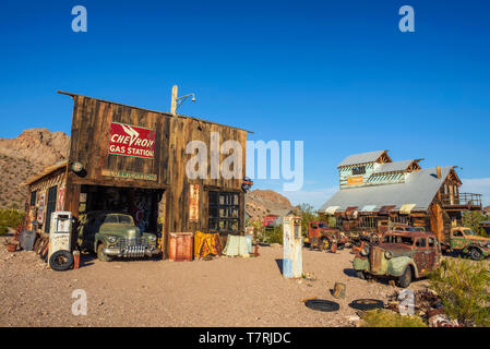 Nelson Ghost Town situé dans le canyon d'El Dorado près de Las Vegas, Nevada Banque D'Images