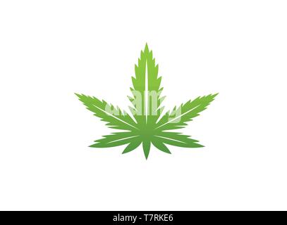 Cannabis Marijuana Médicale Logo chanvre Illustration de Vecteur