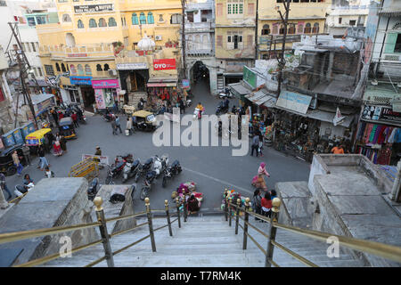 Vue depuis le haut --- Jagdish Temple Udaipur Banque D'Images