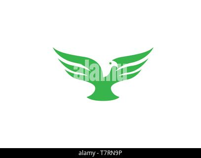 Ouvrez eagle oiseaux Wings Flying pour logo Illustration de Vecteur