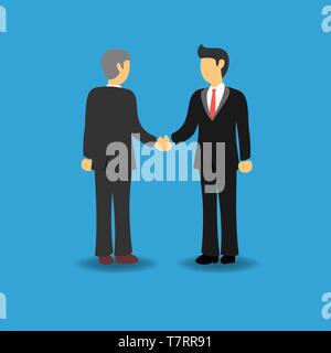 Concept de poignée d'affaires. Les gens d'affaires traitant de partenaire. Télévision Vector Illustration Illustration de Vecteur