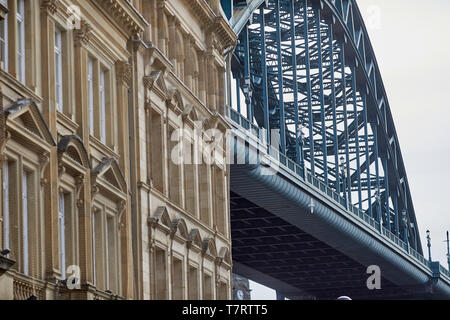 Célèbre Newcastle Upon Tyne, Tyne Bridge detail Banque D'Images