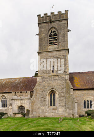 Tour centrale de l'église St Laurence, Longney, Berkeley Vale, Gloucestershire Banque D'Images