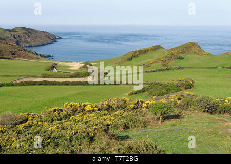 Morte Point & Rockham Bay, North Devon, UK Vue d'en haut Point de Bull Banque D'Images