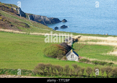 Domaine Grange à Rockham Bay, North Devon, UK Vue d'en haut Point de Bull Banque D'Images