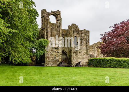 Etal Castle, dans le village de Etal près de la frontière écossaise. Northumberland, Royaume-Uni. Mai 2018. Banque D'Images