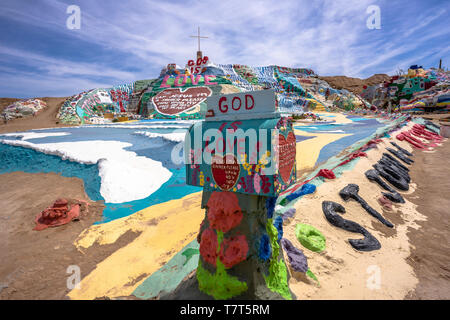 Le seul à Slab City en Californie Banque D'Images