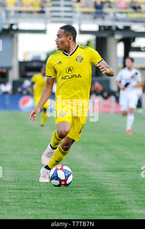 L'Ohio, aux États-Unis. Le 08 mai, 2019. Columbus Crew SC avant Robinho (18) dans la première moitié du match entre les Los Angeles Galaxy et Columbus Crew Stadium, MAPFRE à SC à Columbus OH. Crédit Photo obligatoire : Dorn Byg/Cal Sport Media. Los Angeles Galaxy 0 - Columbus Crew SC 1 Crédit : Cal Sport Media/Alamy Live News Banque D'Images