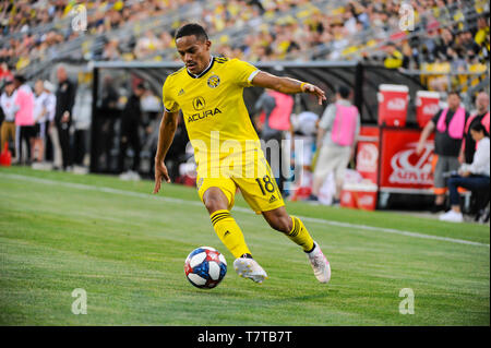 L'Ohio, aux États-Unis. Le 08 mai, 2019. Columbus Crew SC avant Robinho (18) dans la première moitié du match entre les Los Angeles Galaxy et Columbus Crew Stadium, MAPFRE à SC à Columbus OH. Crédit Photo obligatoire : Dorn Byg/Cal Sport Media. Los Angeles Galaxy 0 - Columbus Crew SC 1 Crédit : Cal Sport Media/Alamy Live News Banque D'Images