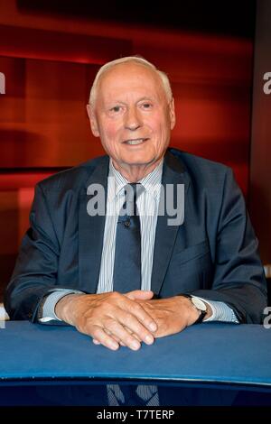 06.05.2019, Oskar Lafontaine, La Gauche, chef de faction dans la Sarre dans le studio de télévision à Hart mais juste en studio à Berlin Adlershof. Portrait de l'homme politique. Dans le monde d'utilisation | Banque D'Images