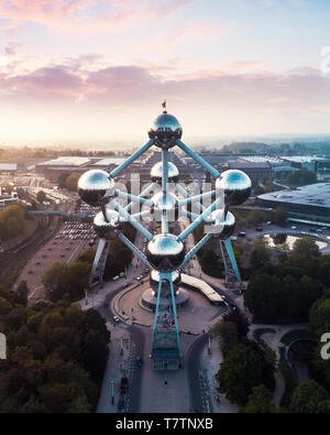 Symbole de Bruxelles - Atomium - Molécule atome, Belgique Banque D'Images