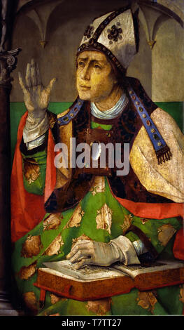Saint Augustin (354-430) par Daniel van Gent 1435 - 1500 Anvers Belgique flamande Russisch Sud, peintre, dessinateur, Banque D'Images