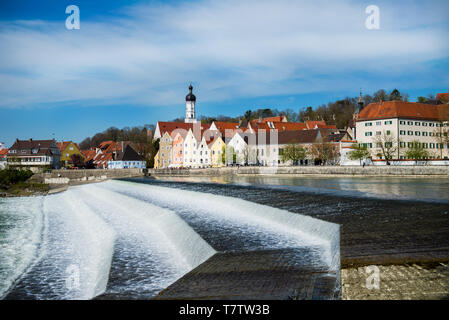 Rues et dans la ville de Landsberg am Lech en Allemagne, la Bavière Banque D'Images