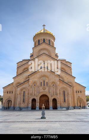 La Cathédrale Holy Trinity de Tbilissi (Tsminda Sameba) Église Géorgie Banque D'Images