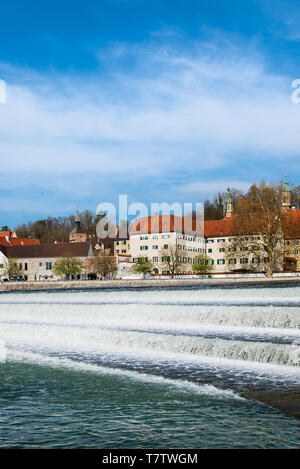 Rues et dans la ville de Landsberg am Lech en Allemagne, la Bavière Banque D'Images