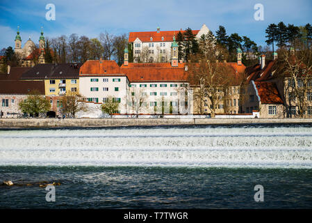 Rues et dans la ville de Landsberg am Lech en Allemagne, la Bavière Banque D'Images