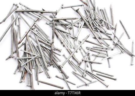 Ongles sur fond blanc. Banque D'Images