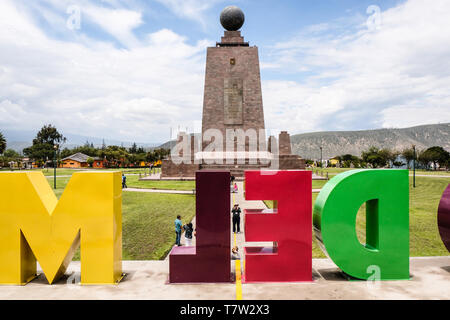 La Mitad del Mundo, Equateur Banque D'Images