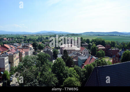 Zabkowice slaskie, vue aérienne. La Pologne. Banque D'Images