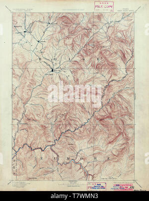 Carte TOPO USGS Idaho Idaho ID 239514 1894 125000 Restauration du bassin Banque D'Images