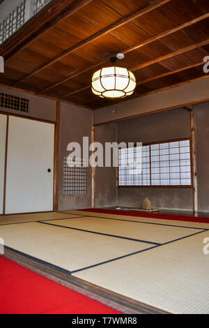 Dans une maison de thé Hogon-dans le jardin du temple. De Arashiyama, Kyoto, Japon. Banque D'Images